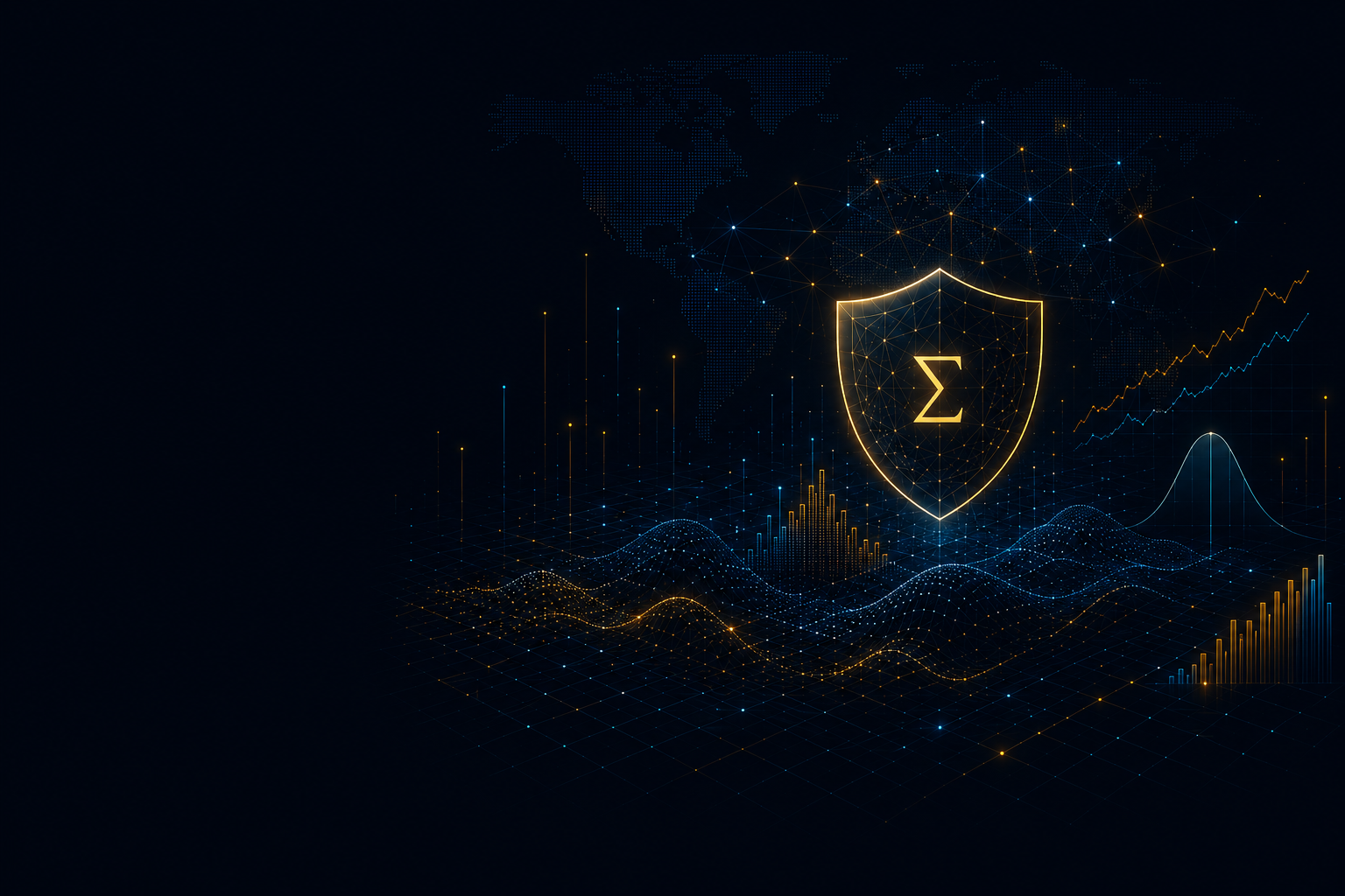 Aggregation shield over volatility surface, distribution and risk bars